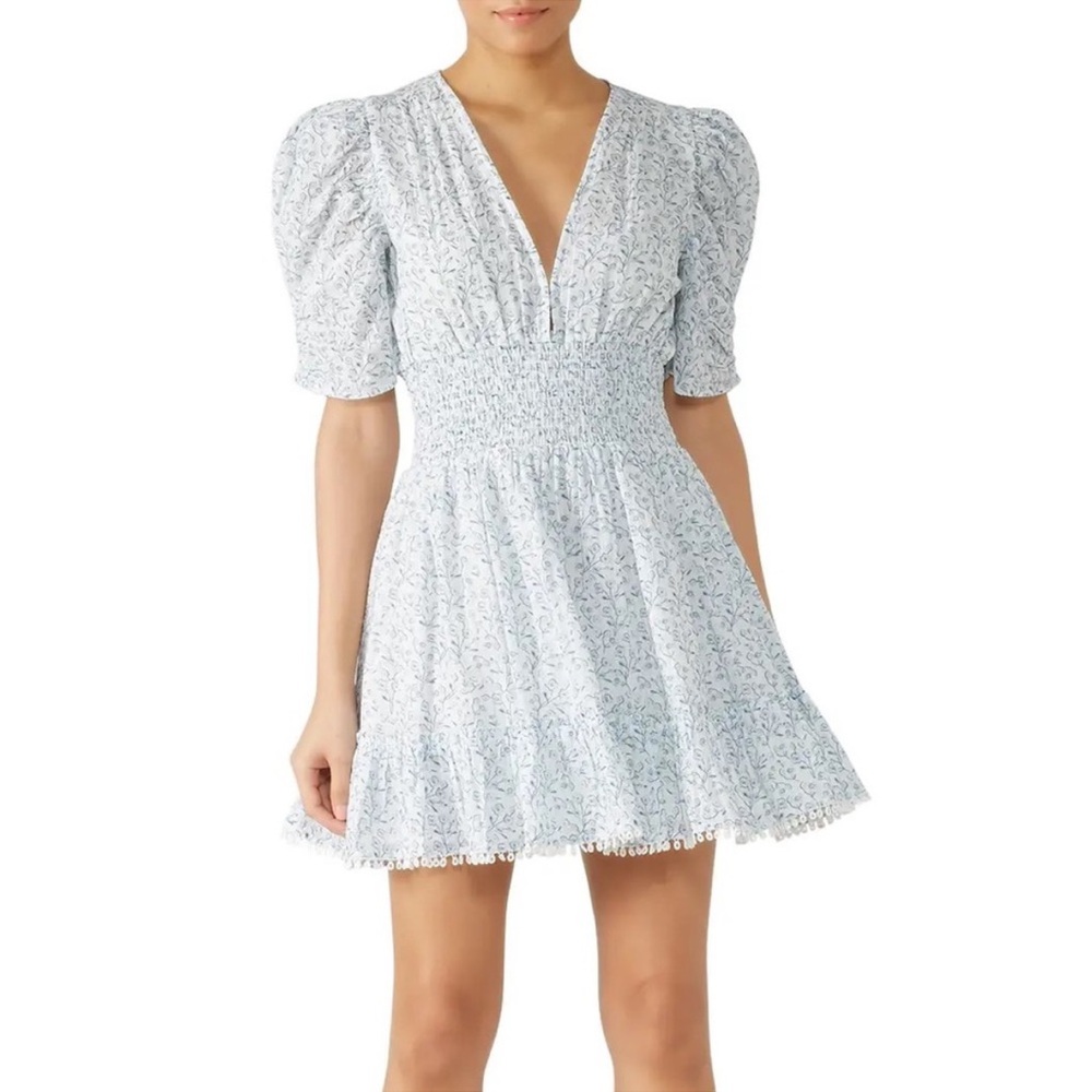 Cleobella Light Blue Floral Sadie Midi Dress